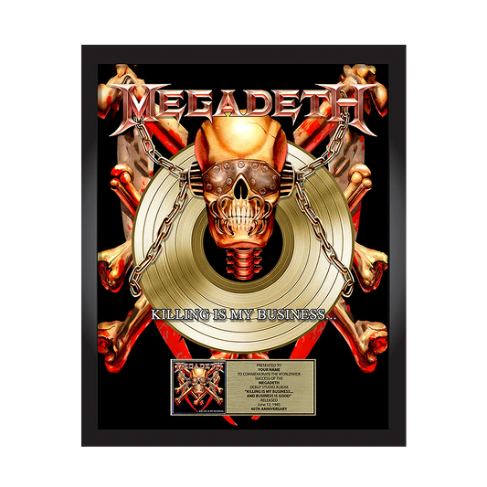 Megadeth Killing Is My Business 40th Anniversary Plaque
