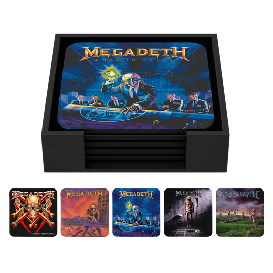 Megadeth Album Archives Rust In Peace coaster set - official Megadeth merch