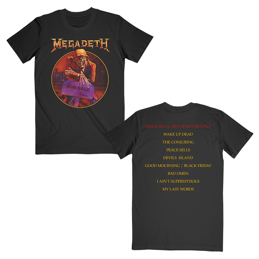 Megadeth Peace Sells tracklist t-shirt - official Megadeth merch