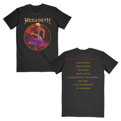 Megadeth Peace Sells tracklist t-shirt - official Megadeth merch